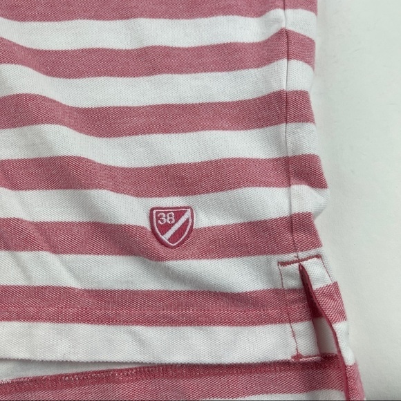 Cremieux Classics Polo Mens XL Pink White Striped - Picture 6 of 8